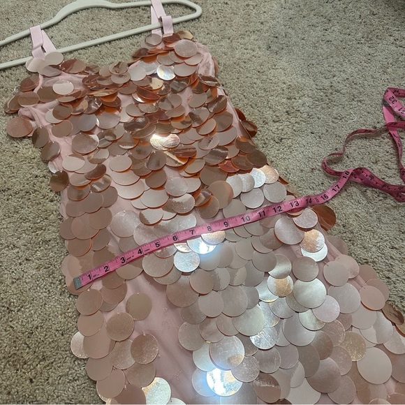 J crew peachy pink Collection circle-sequin midi dress - Picture 7 of 7